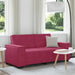 Tweezitsbank 180x78x84 cm fluweel wijnrood