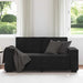 Tweezitsbank 180x78x84 cm fluweel zwart