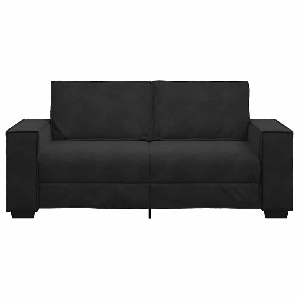 Tweezitsbank 180x78x84 cm fluweel zwart