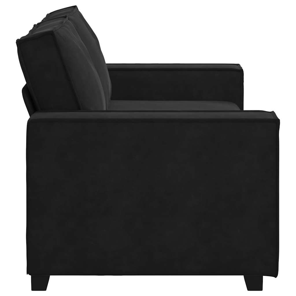 Tweezitsbank 180x78x84 cm fluweel zwart