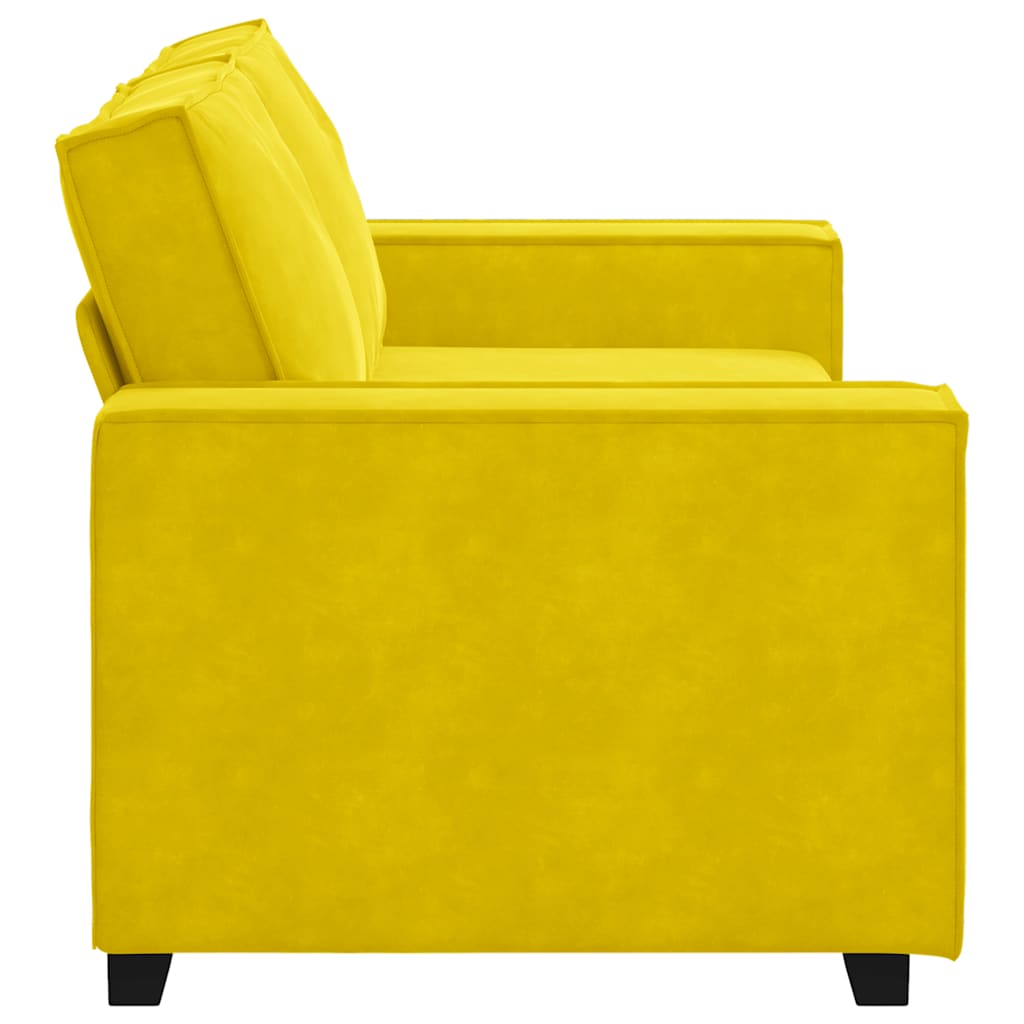 Tweezitsbank 180x78x84 cm fluweel geel