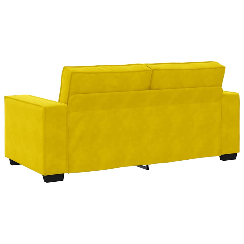 Tweezitsbank 180x78x84 cm fluweel geel