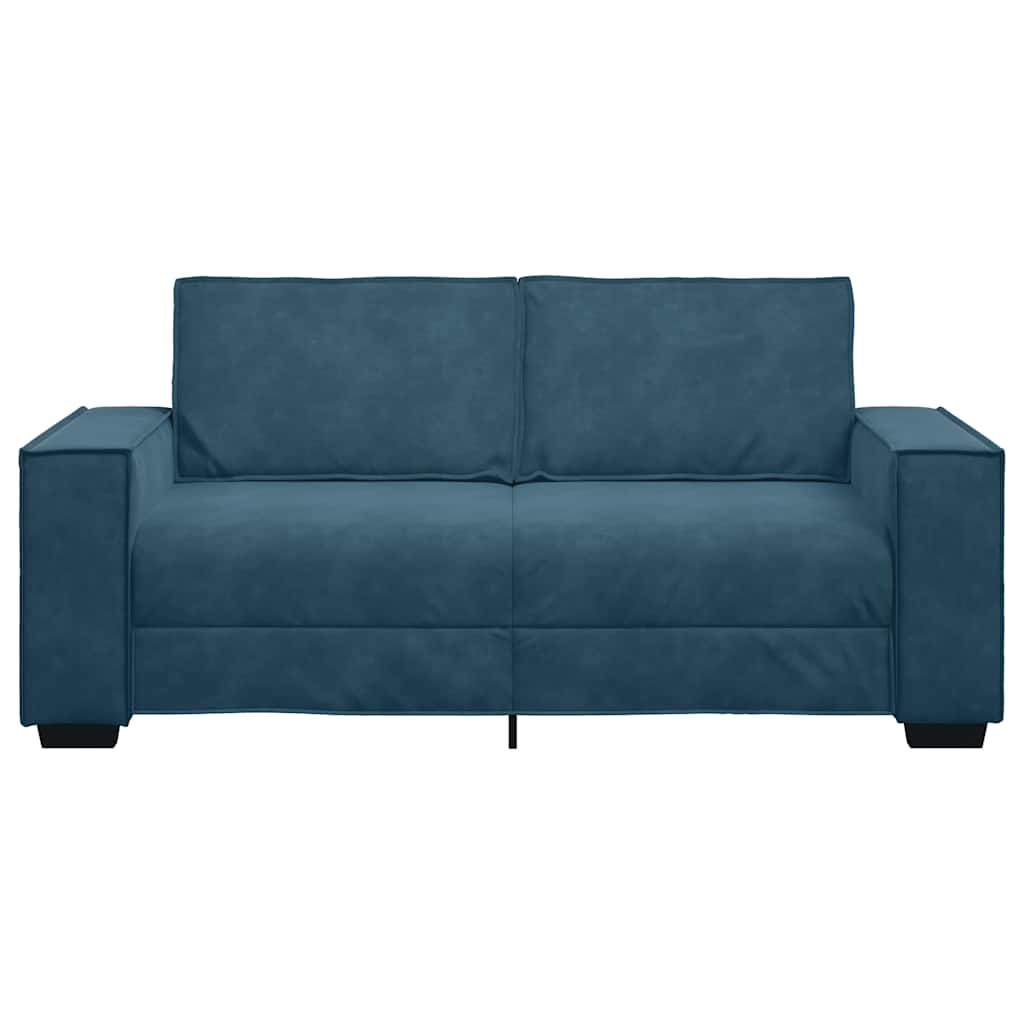 Tweezitsbank 180x78x84 cm fluweel blauw