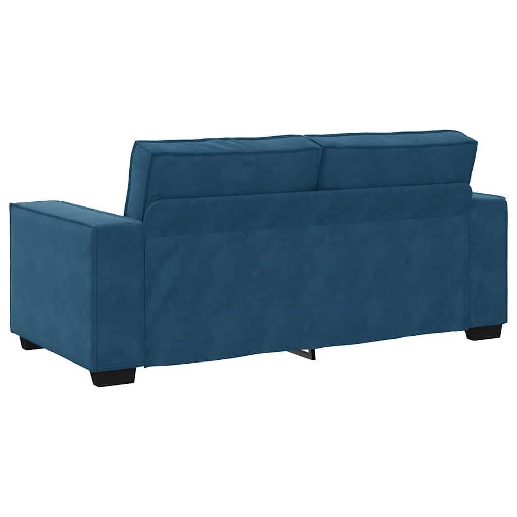 Tweezitsbank 180x78x84 cm fluweel blauw