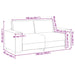 Tweezitsbank 180x78x84 cm fluweel blauw
