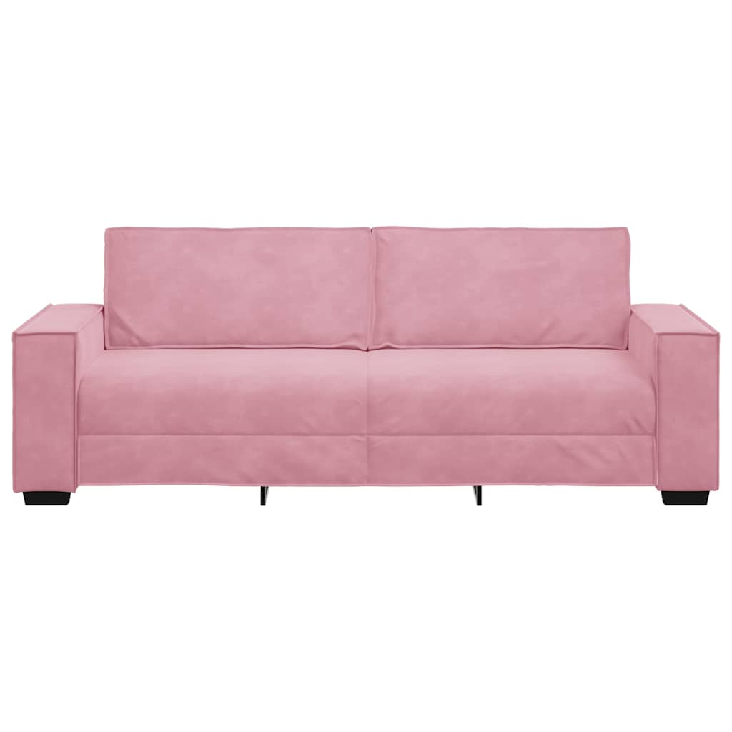 Driezitsbank 220x78x84 cm fluweel roze