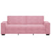 Driezitsbank 220x78x84 cm fluweel roze