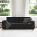 Driezitsbank 220x78x84 cm fluweel zwart
