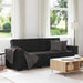 Driezitsbank 220x78x84 cm fluweel zwart