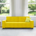 Driezitsbank 220x78x84 cm fluweel geel
