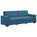 Driezitsbank 220x78x84 cm fluweel blauw
