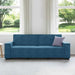 Driezitsbank 220x78x84 cm fluweel blauw
