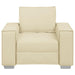 Sofa Stoel Crème 100 cm Nep Leer