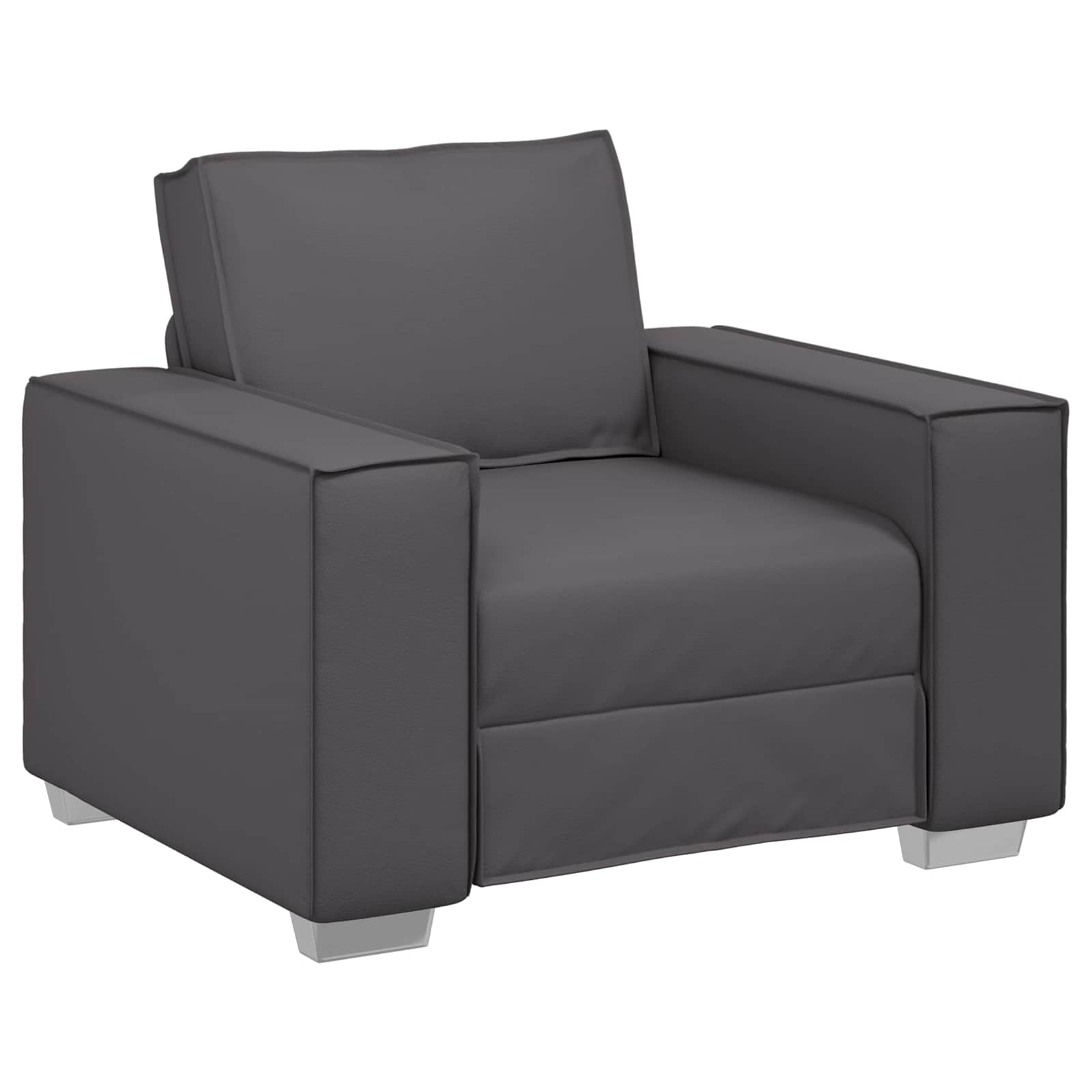 Sofa Stoel Grijs 100 cm Nep Leer