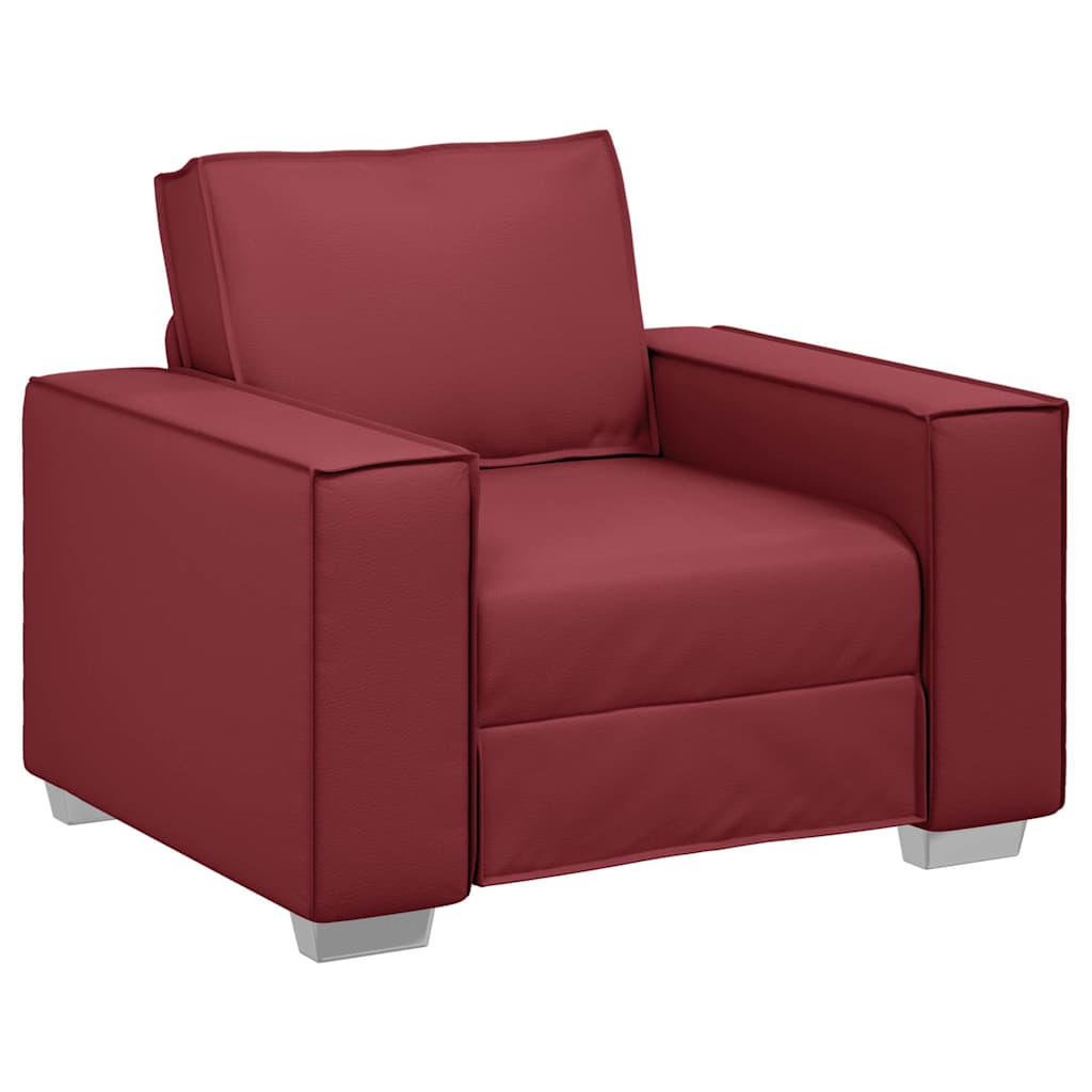 Sofa Stoel Wijnrood 100 cm Nep Leer