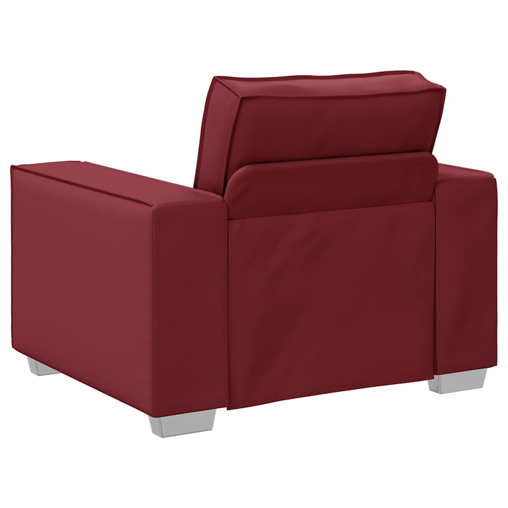 Sofa Stoel Wijnrood 100 cm Nep Leer