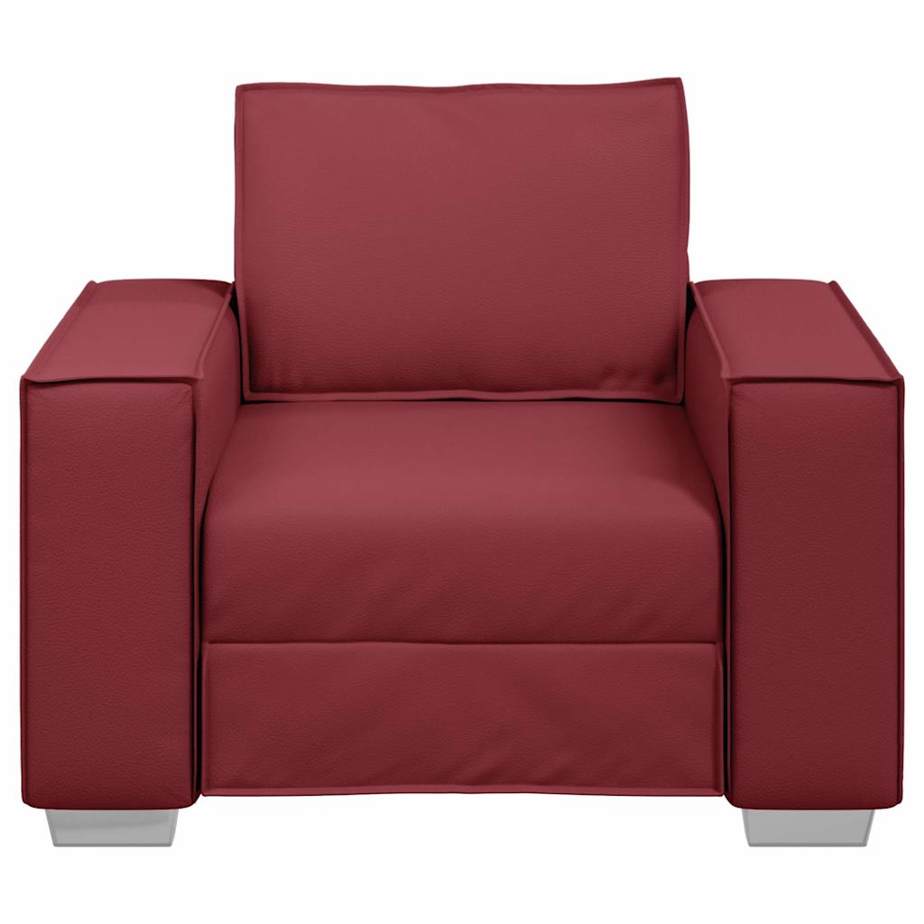 Sofa Stoel Wijnrood 100 cm Nep Leer