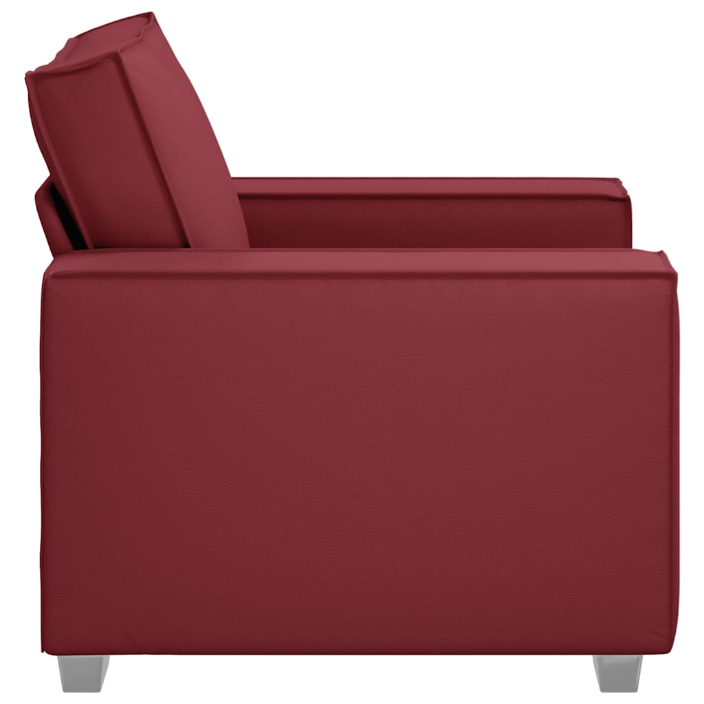 Sofa Stoel Wijnrood 100 cm Nep Leer