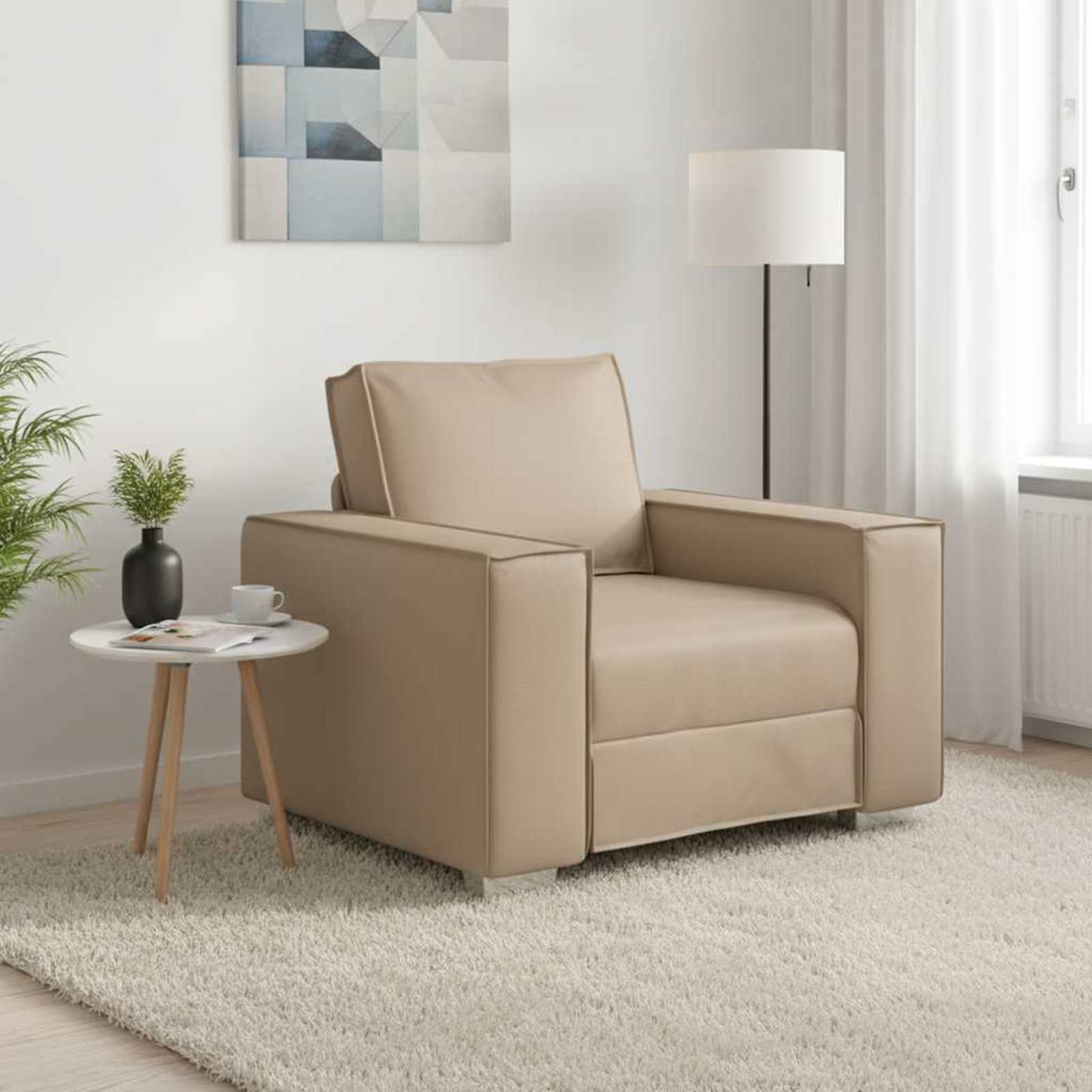Sofa Stoel Cappuccino 100 cm Nep Leer