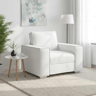 Sofa Stoel Wit 100 cm Nep Leer