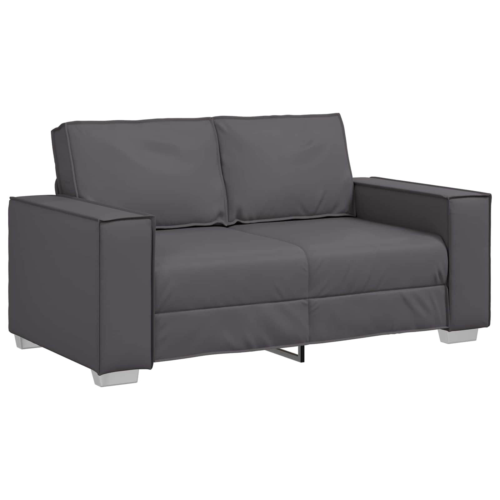 Loveseat Grijs 160 cm Nep Leer