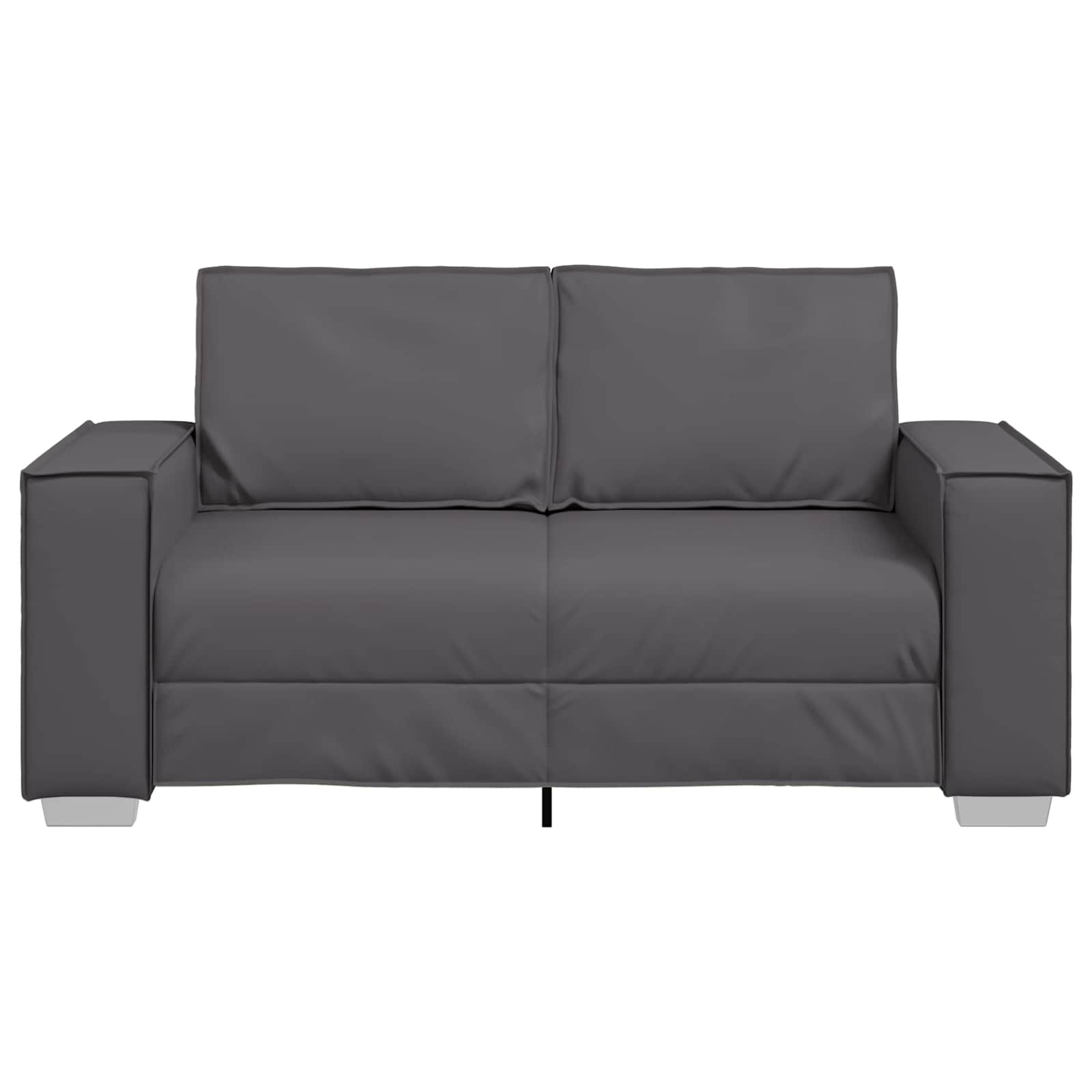 Loveseat Grijs 160 cm Nep Leer