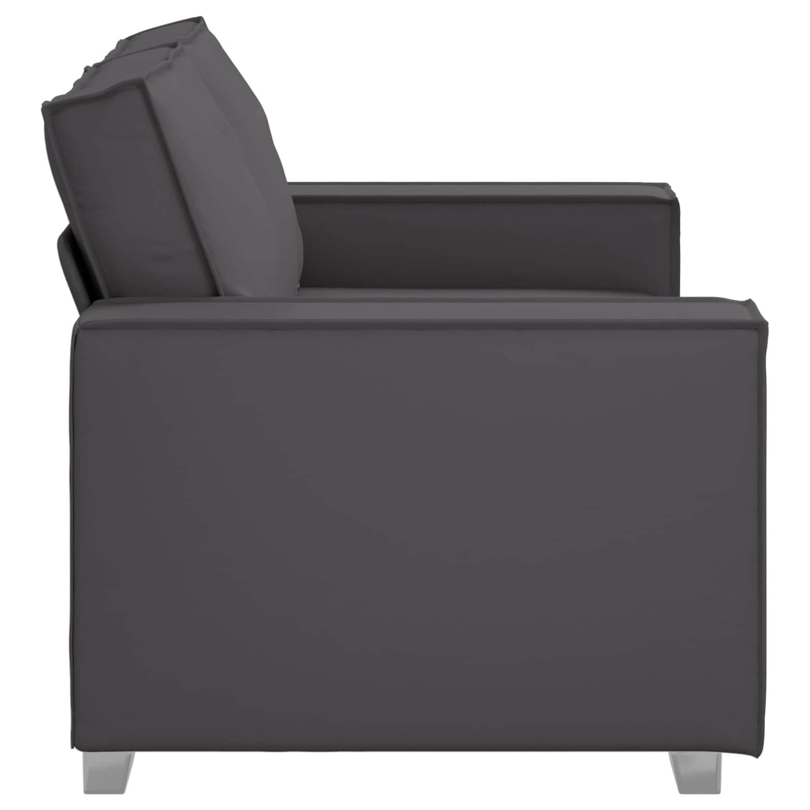 Loveseat Grijs 160 cm Nep Leer
