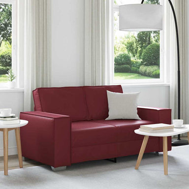 Loveseat Wijnrood 160 cm Nep Leer