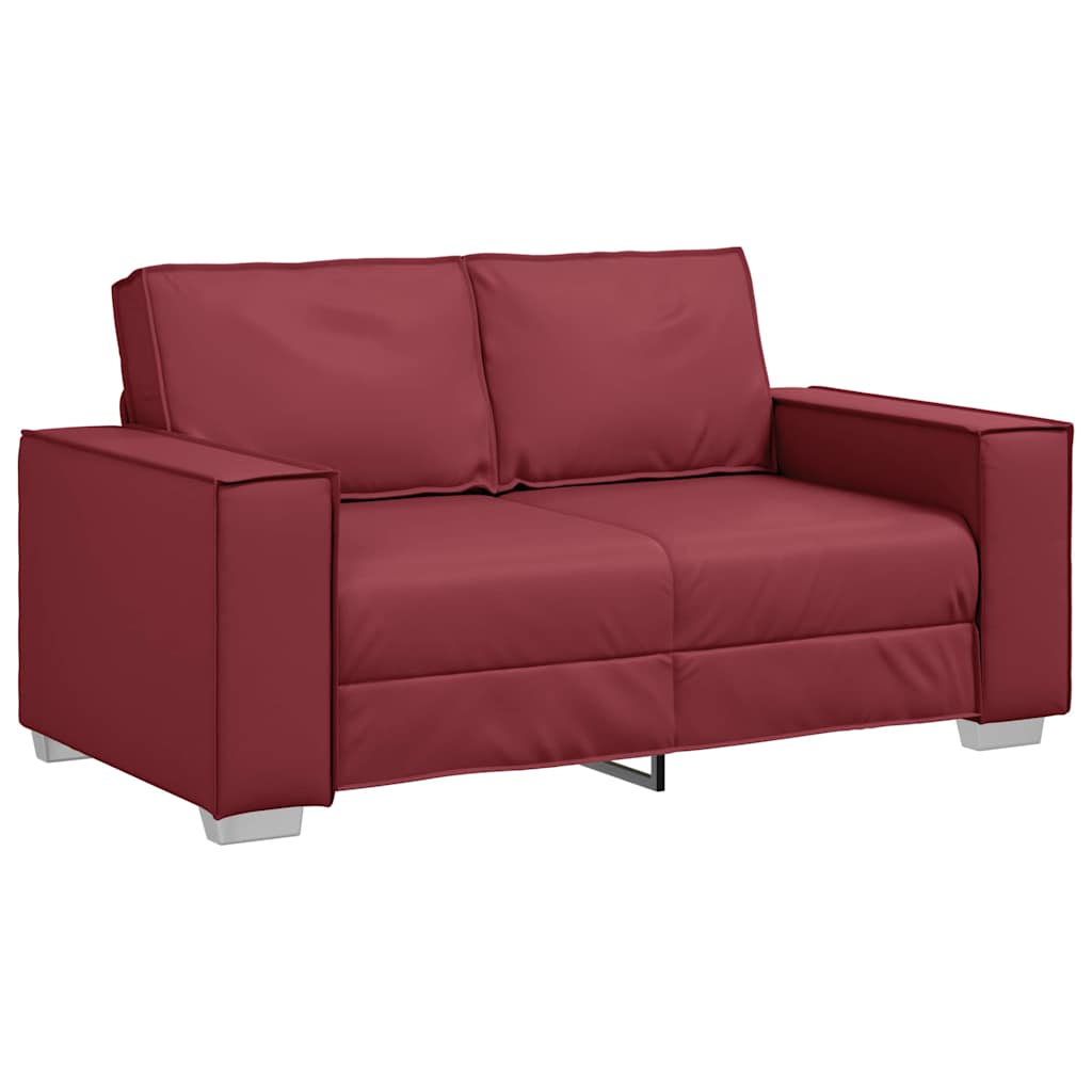 Loveseat Wijnrood 160 cm Nep Leer
