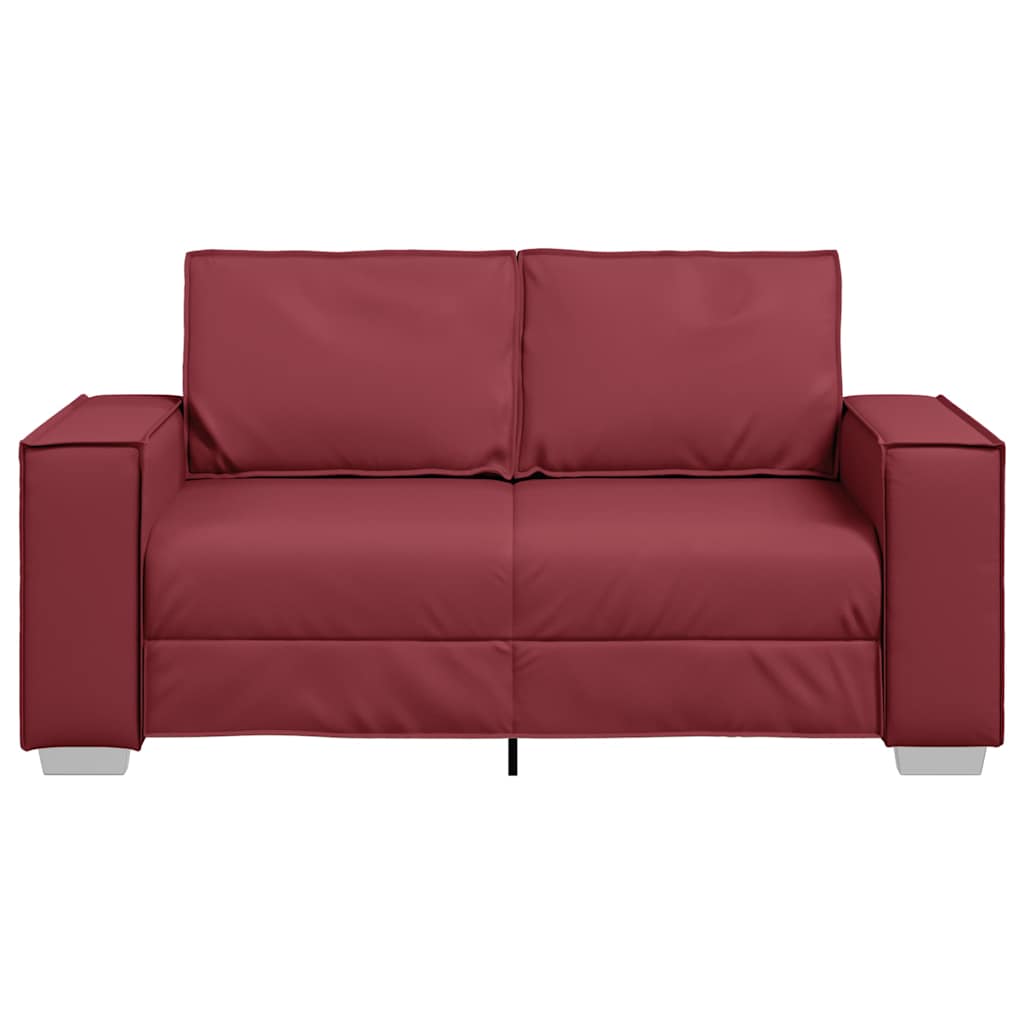 Loveseat Wijnrood 160 cm Nep Leer