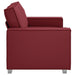 Loveseat Wijnrood 160 cm Nep Leer