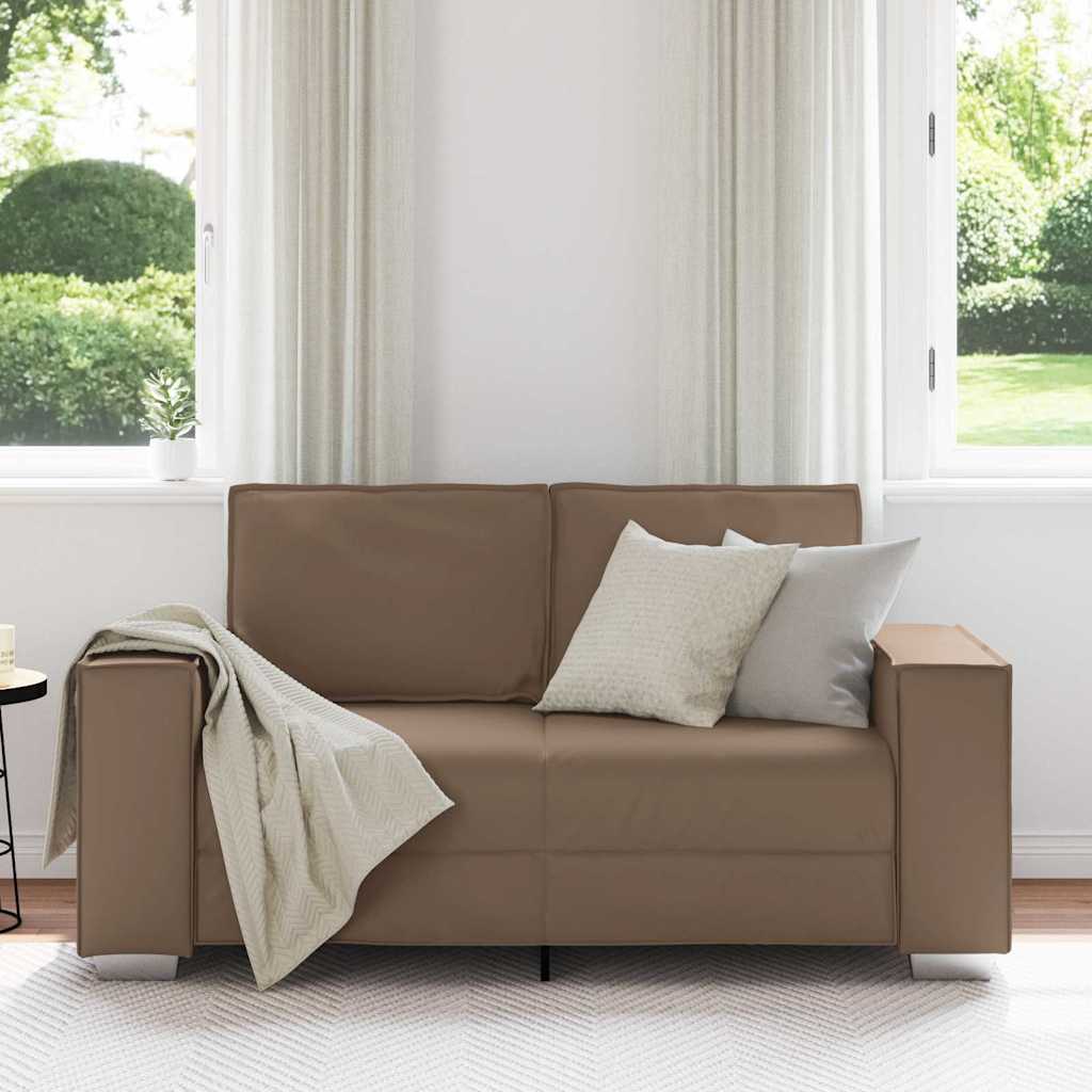 Loveseat Cappuccino 160 cm Nep Leer