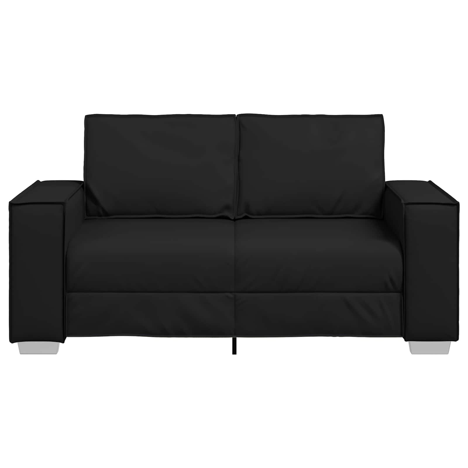 Loveseat Zwart 160 cm Nep Leer
