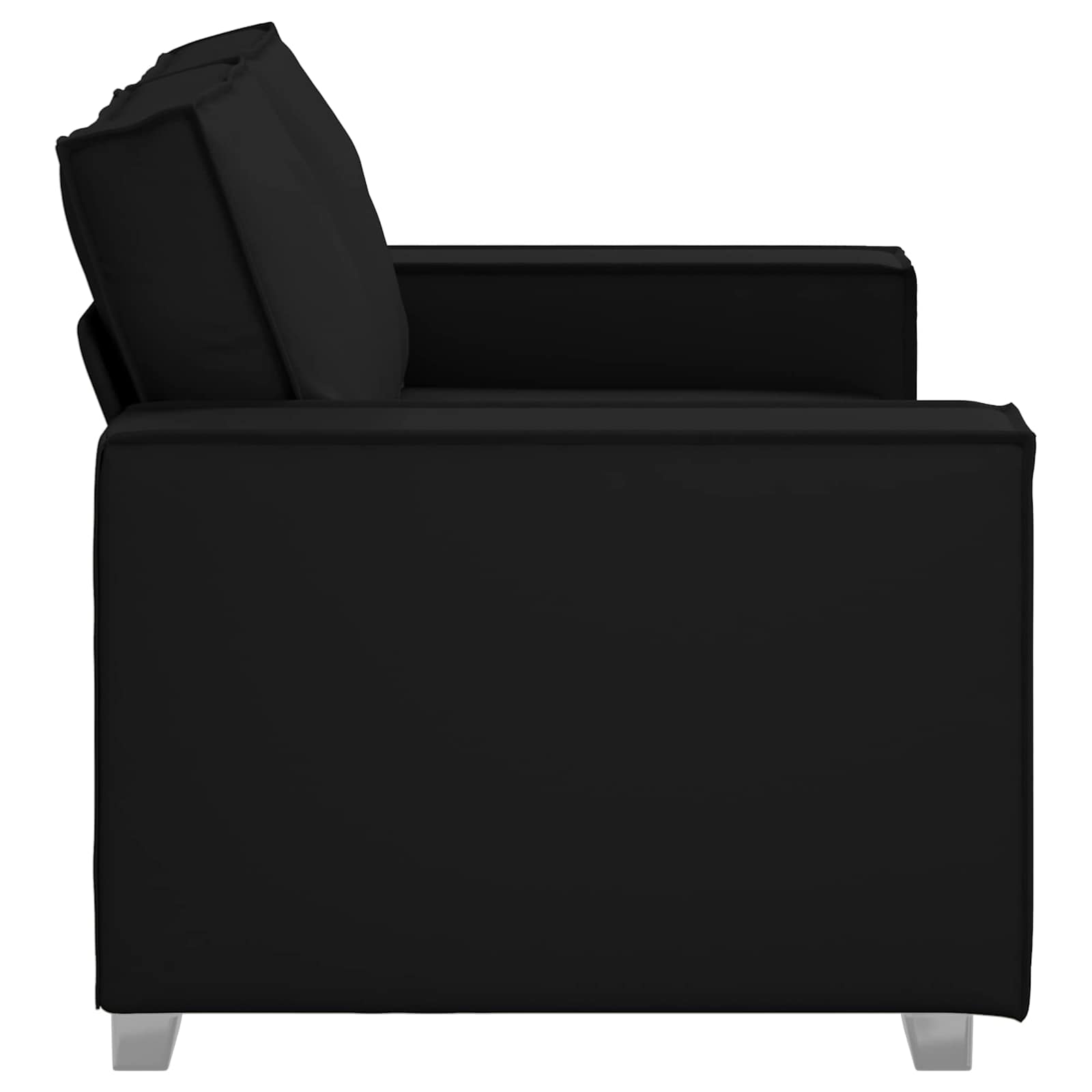 Loveseat Zwart 160 cm Nep Leer