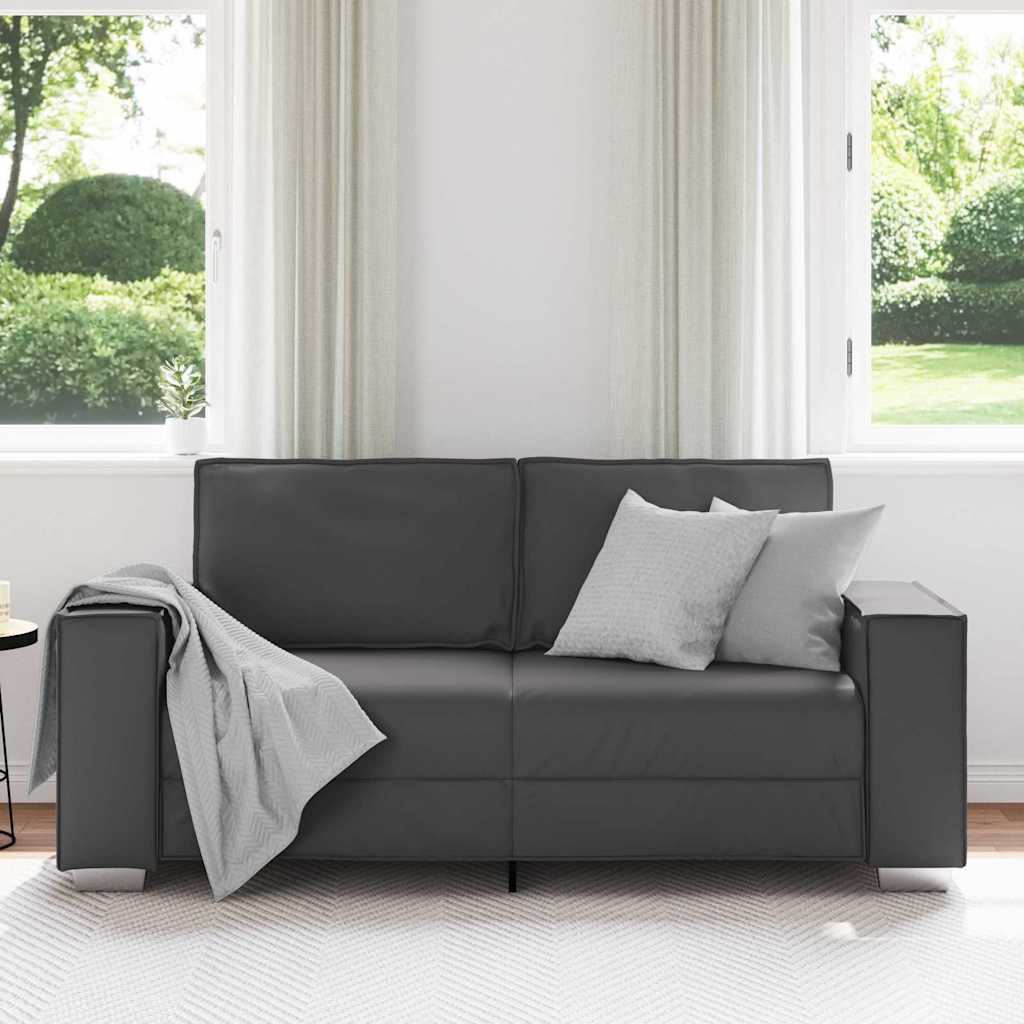 Loveseat Grijs 180 cm Nep Leer