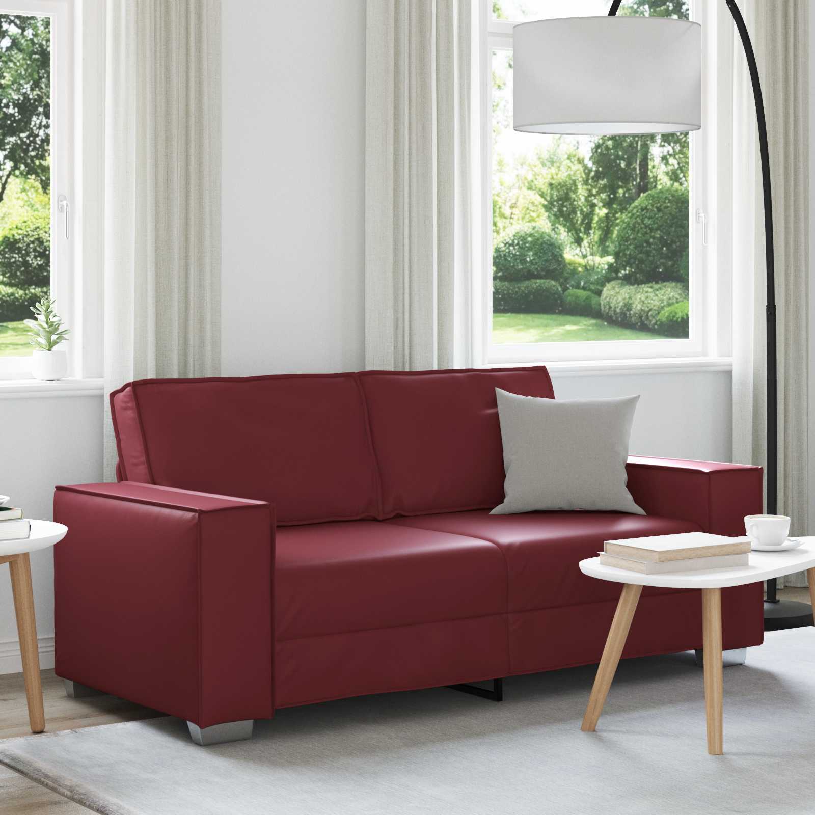 Loveseat Wijnrood 180 cm Nep Leer