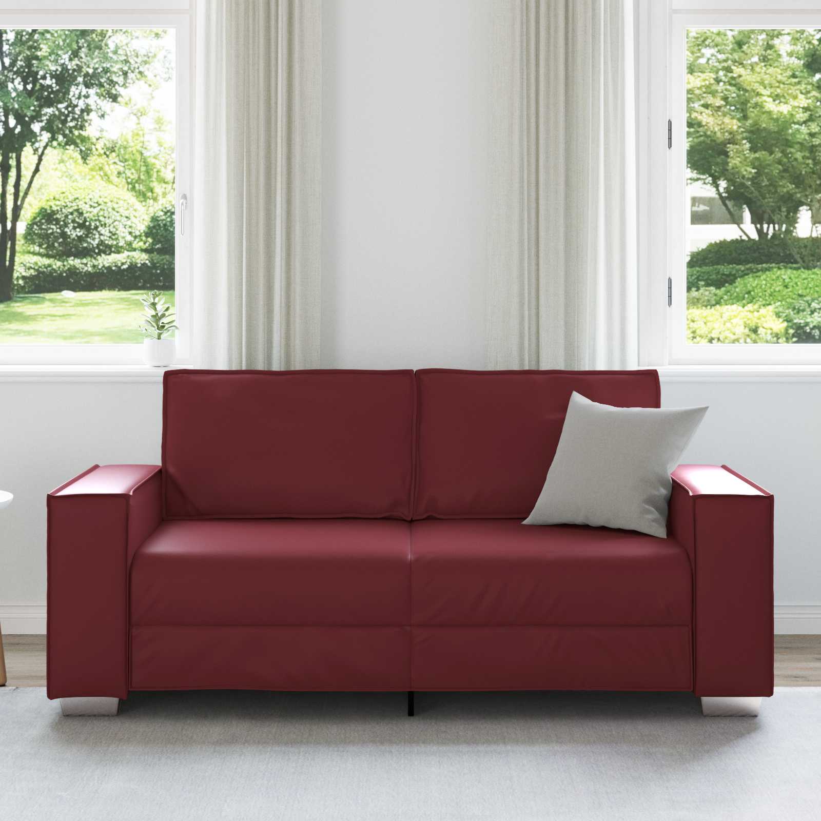 Loveseat Wijnrood 180 cm Nep Leer