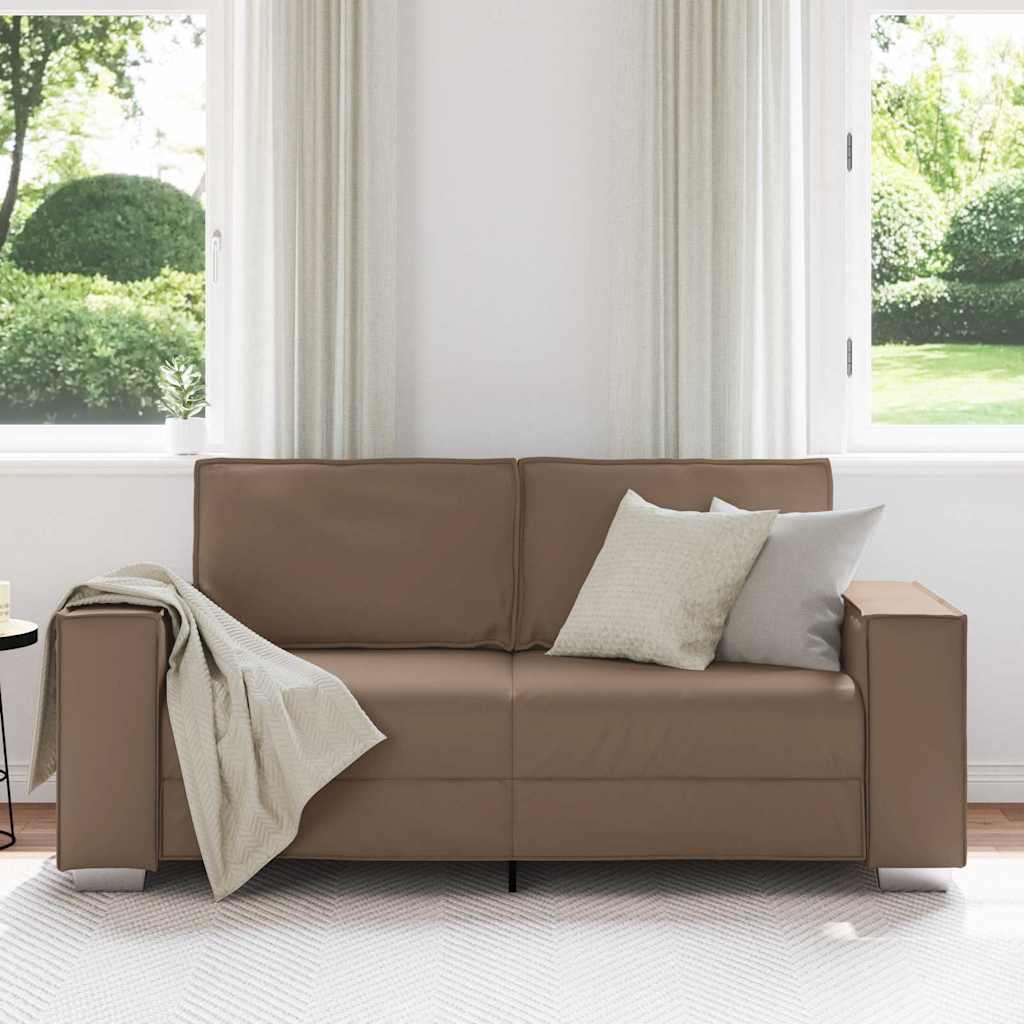 Loveseat Cappuccino 180 cm Nep Leer