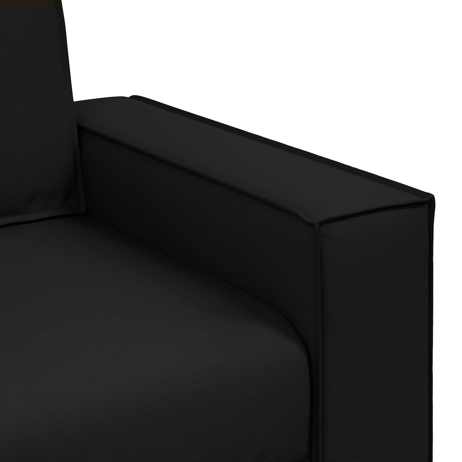Loveseat Zwart 180 cm Nep Leer