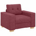 Fauteuil Wijnrood 100x78x80 cm Stof