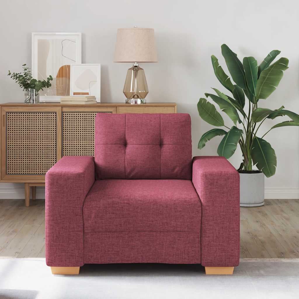 Fauteuil Wijnrood 100x78x80 cm Stof