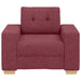 Fauteuil Wijnrood 100x78x80 cm Stof