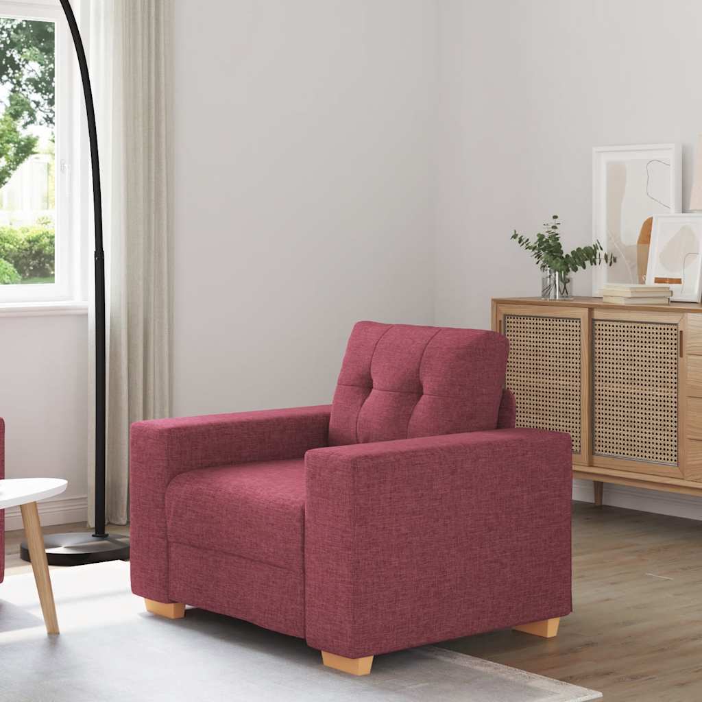 Fauteuil Wijnrood 100x78x80 cm Stof