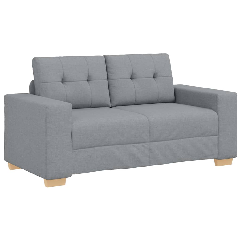 Loveseat bank 160x77x82 cm stof lichtgrijs