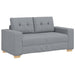Loveseat bank 160x77x82 cm stof lichtgrijs