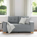 Loveseat bank 160x77x82 cm stof lichtgrijs