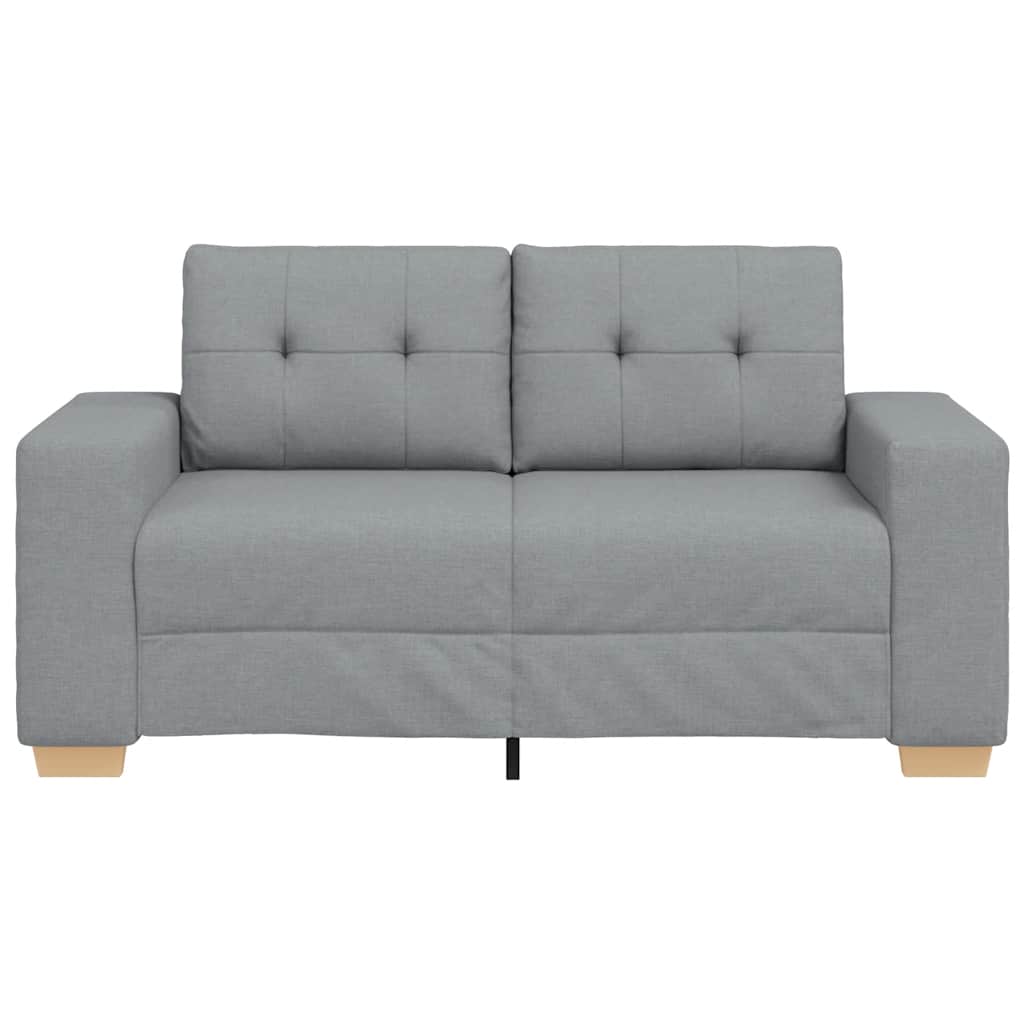 Loveseat bank 160x77x82 cm stof lichtgrijs