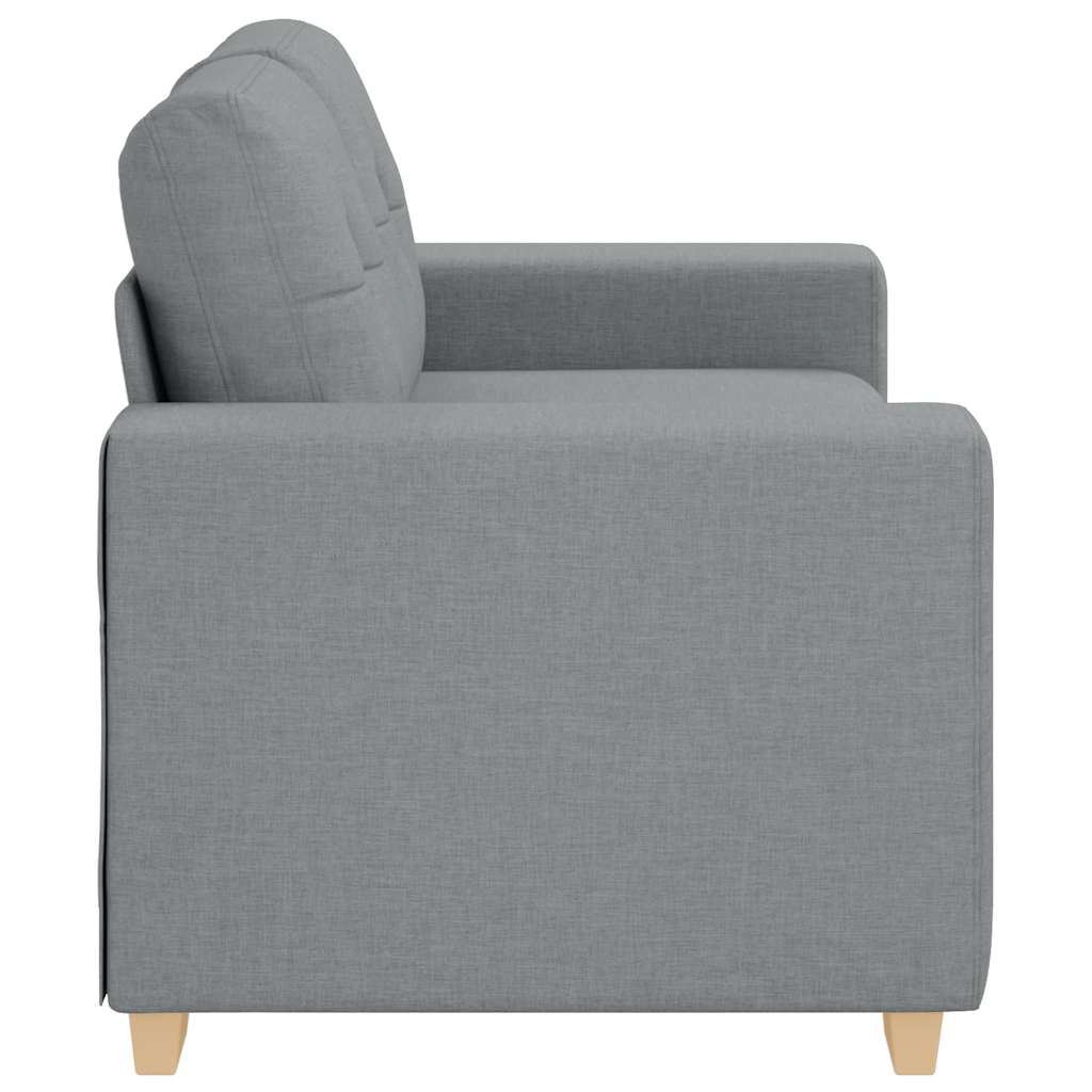 Loveseat bank 160x77x82 cm stof lichtgrijs