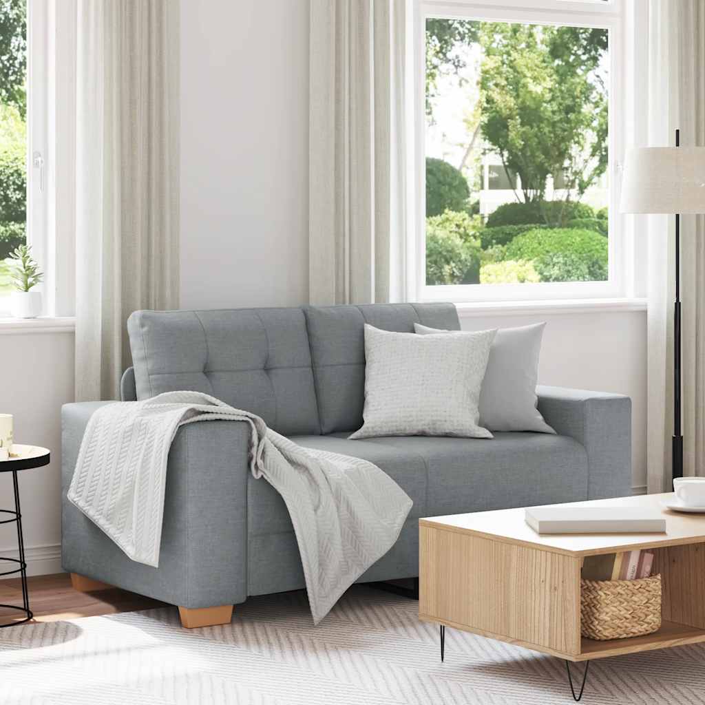 Loveseat bank 160x77x82 cm stof lichtgrijs