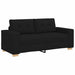 Loveseat bank 180x77x82 cm stof zwart